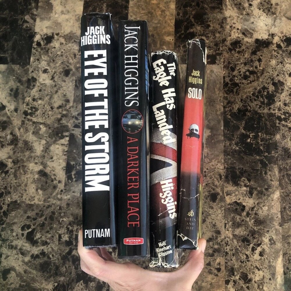 Jack Higgins Lot of 4 Solo Eagle Has Landed Eye Of Storm A Darker Place HC DJ